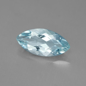 1.55캐럿 천연 라이트 블루 아쿠아마린, 마퀴즈, 12.2×6 mm, VVS-VS