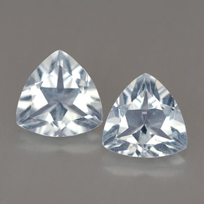캐럿 천연 라이트 블루 아쿠아마린 보석, 트릴리언, 7×6.9 mm, VVS