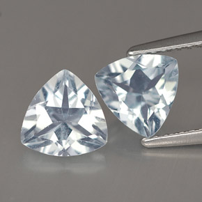 캐럿 천연 라이트 블루 아쿠아마린 보석, 트릴리언, 7×6.9 mm, VVS