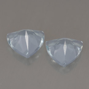 캐럿 천연 라이트 블루 아쿠아마린 보석, 트릴리언, 7×6.9 mm, VVS