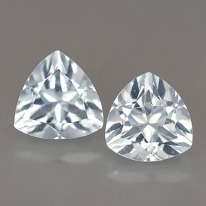 캐럿 천연 라이트 블루 아쿠아마린 보석, 트릴리언, 7.2×7.1 mm, VVS-VS