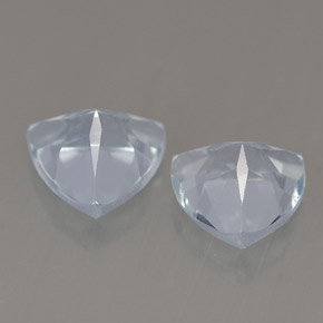 캐럿 천연 라이트 블루 아쿠아마린 보석, 트릴리언, 7.2×7.1 mm, VVS-VS