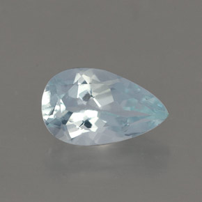 0.87캐럿 천연 라이트 블루 아쿠아마린, 배 모양, 8.3×5.1 mm, VVS