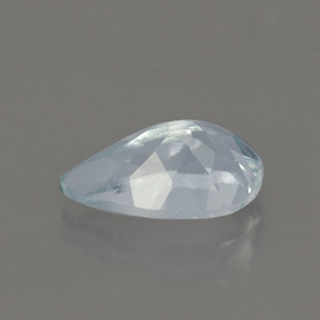 0.87캐럿 천연 라이트 블루 아쿠아마린, 배 모양, 8.3×5.1 mm, VVS