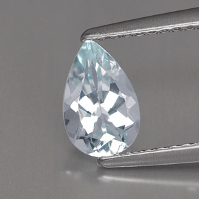 0.73캐럿 천연 라이트 블루 아쿠아마린, 배 모양, 8×5.2 mm, IF