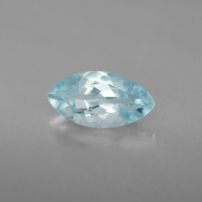 1.12캐럿 천연 라이트 블루 아쿠아마린, 마퀴즈, 9.9×5.2 mm, VVS-VS