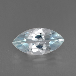 0.96캐럿 천연 라이트 블루 아쿠아마린, 마퀴즈, 10×5.1 mm, IF