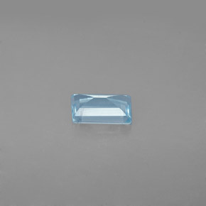 0.63캐럿 천연 라이트 블루 아쿠아마린, 바게트, 6.7×4.7 mm, VS