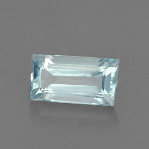 0.62캐럿 천연 라이트 블루 아쿠아마린, 바게트, 7×3.8 mm, VS-SI