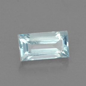 0.62캐럿 천연 라이트 블루 아쿠아마린, 바게트, 7×3.8 mm, VS-SI