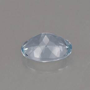 1.12캐럿 천연 라이트 블루 아쿠아마린, 타원형 컷, 8×6.1 mm, VVS