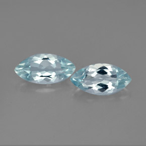 캐럿 천연 라이트 블루 아쿠아마린 보석, 마퀴즈, 10.1×5 mm, VVS-VS