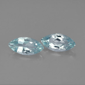 캐럿 천연 라이트 블루 아쿠아마린 보석, 마퀴즈, 10.1×5 mm, VVS-VS