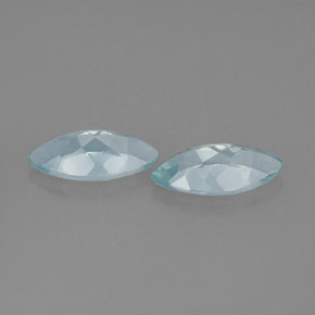 캐럿 천연 라이트 블루 아쿠아마린 보석, 마퀴즈, 10.1×5 mm, VVS-VS