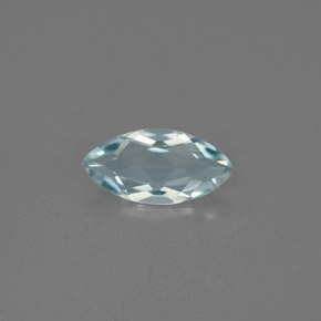 0.82캐럿 천연 라이트 블루 아쿠아마린, 마퀴즈, 10.1×5 mm, VVS-VS
