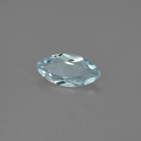 0.82캐럿 천연 라이트 블루 아쿠아마린, 마퀴즈, 10.1×5 mm, VVS-VS