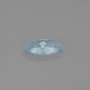 0.94캐럿 천연 라이트 블루 아쿠아마린, 마퀴즈, 10.1×5.2 mm, VS