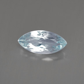 0.84캐럿 천연 라이트 블루 아쿠아마린, 마퀴즈, 9.8×4.6 mm, VVS-VS