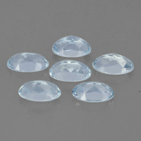캐럿 천연 라이트 블루 아쿠아마린 보석, 타원형 컷, 5.1×3.1 mm, VVS-VS
