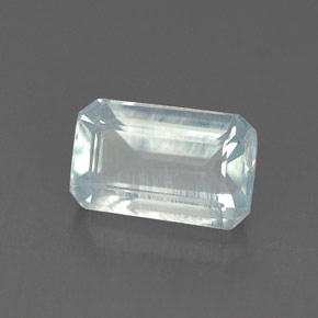 1.07캐럿 천연 라이트 블루 아쿠아마린, 에메랄드 컷, 7.8×4.9 mm, VS