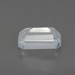 1.07캐럿 천연 라이트 블루 아쿠아마린, 에메랄드 컷, 7.8×4.9 mm, VS