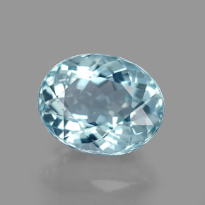 2.75캐럿 천연 라이트 블루 아쿠아마린, 타원형 컷, 10×8 mm, VVS-VS