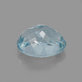 2.75캐럿 천연 라이트 블루 아쿠아마린, 타원형 컷, 10×8 mm, VVS-VS