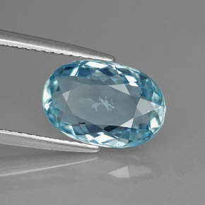 2.80캐럿 천연 라이트 블루 아쿠아마린, 타원형 컷, 11.3×7.6 mm, VS