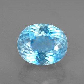 3.21캐럿 천연 라이트 블루 아쿠아마린, 타원형 컷, 9.5×7.9 mm, VS