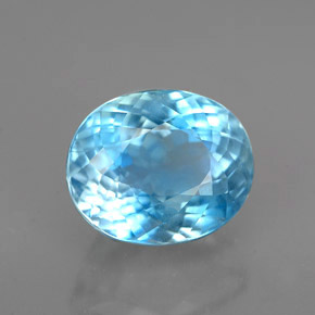 3.21캐럿 천연 라이트 블루 아쿠아마린, 타원형 컷, 9.5×7.9 mm, VS