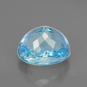 3.21캐럿 천연 라이트 블루 아쿠아마린, 타원형 컷, 9.5×7.9 mm, VS