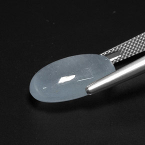 9.48캐럿 천연 하늘색 남옥, 타원형 컷, 투명한