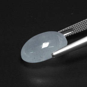 9.56캐럿 천연 하늘색 남옥, 타원형 컷, 투명한