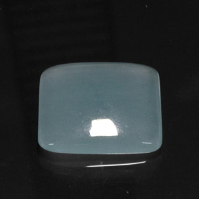 16.66캐럿 천연 라이트 블루 아쿠아마린, 쿠션 컷, 19.2×17.9 mm, 투명한