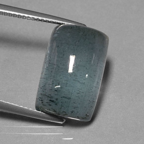 12.39캐럿 천연 라이트 블루 아쿠아마린, 바게트, 16.9×10.9 mm, 투명한