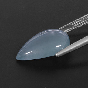 11.84캐럿 천연 라이트 블루 아쿠아마린, 투명한, 20×12.8 mm, 투명/반투명