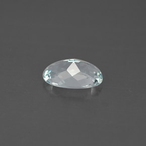0.88캐럿 천연 라이트 블루 아쿠아마린, 타원형 컷, 8×5.2 mm, VVS-VS