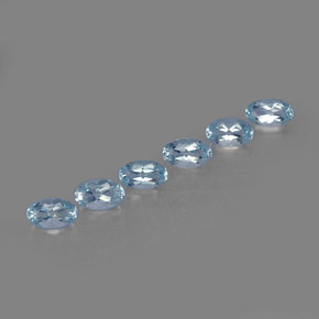 캐럿 천연 라이트 블루 아쿠아마린 보석, 타원형 컷, 5×3 mm, VVS-VS