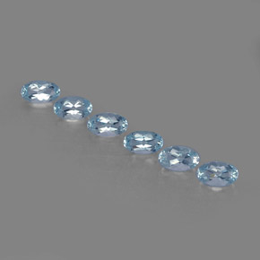 캐럿 천연 라이트 블루 아쿠아마린 보석, 타원형 컷, 5×3 mm, VVS-VS