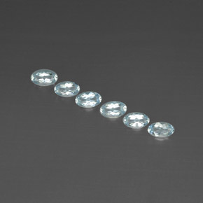 캐럿 천연 라이트 블루 아쿠아마린 보석, 타원형 컷, 5×3 mm, VVS-VS