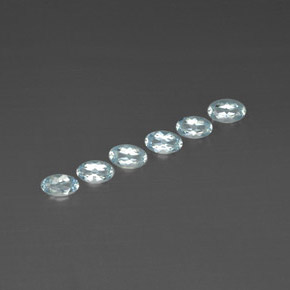 캐럿 천연 라이트 블루 아쿠아마린 보석, 타원형 컷, 5×3 mm, VVS-VS