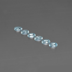 캐럿 천연 라이트 블루 아쿠아마린 보석, 타원형 컷, 5.1×3.1 mm, VVS-VS
