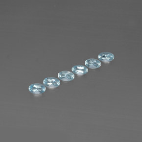 캐럿 천연 라이트 블루 아쿠아마린 보석, 타원형 컷, 5.1×3.1 mm, VVS-VS