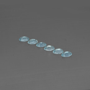 캐럿 천연 라이트 블루 아쿠아마린 보석, 타원형 컷, 5.1×3.1 mm, VVS-VS