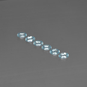 캐럿 천연 라이트 블루 아쿠아마린 보석, 타원형 컷, 5.1×3.2 mm, VVS-VS