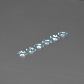 캐럿 천연 라이트 블루 아쿠아마린 보석, 타원형 컷, 5.1×3.2 mm, VVS-VS