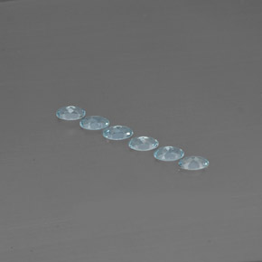캐럿 천연 라이트 블루 아쿠아마린 보석, 타원형 컷, 5.1×3.2 mm, VVS-VS
