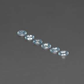 캐럿 천연 라이트 블루 아쿠아마린 보석, 타원형 컷, 5×3.1 mm, VVS-VS