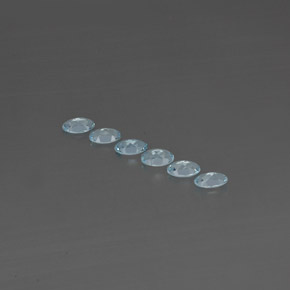 캐럿 천연 라이트 블루 아쿠아마린 보석, 타원형 컷, 5×3.1 mm, VVS-VS