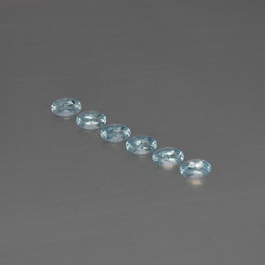 캐럿 천연 라이트 블루 아쿠아마린 보석, 타원형 컷, 5×3.1 mm, VVS-VS